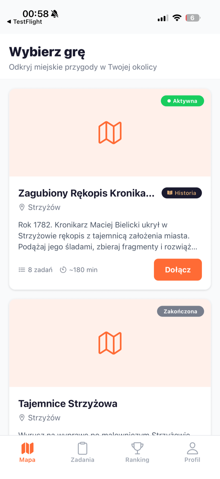 Wybierz grę miejską